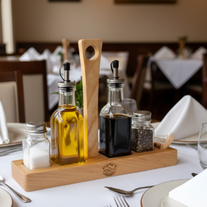 Stoni set za ulje i sirće, so i biber