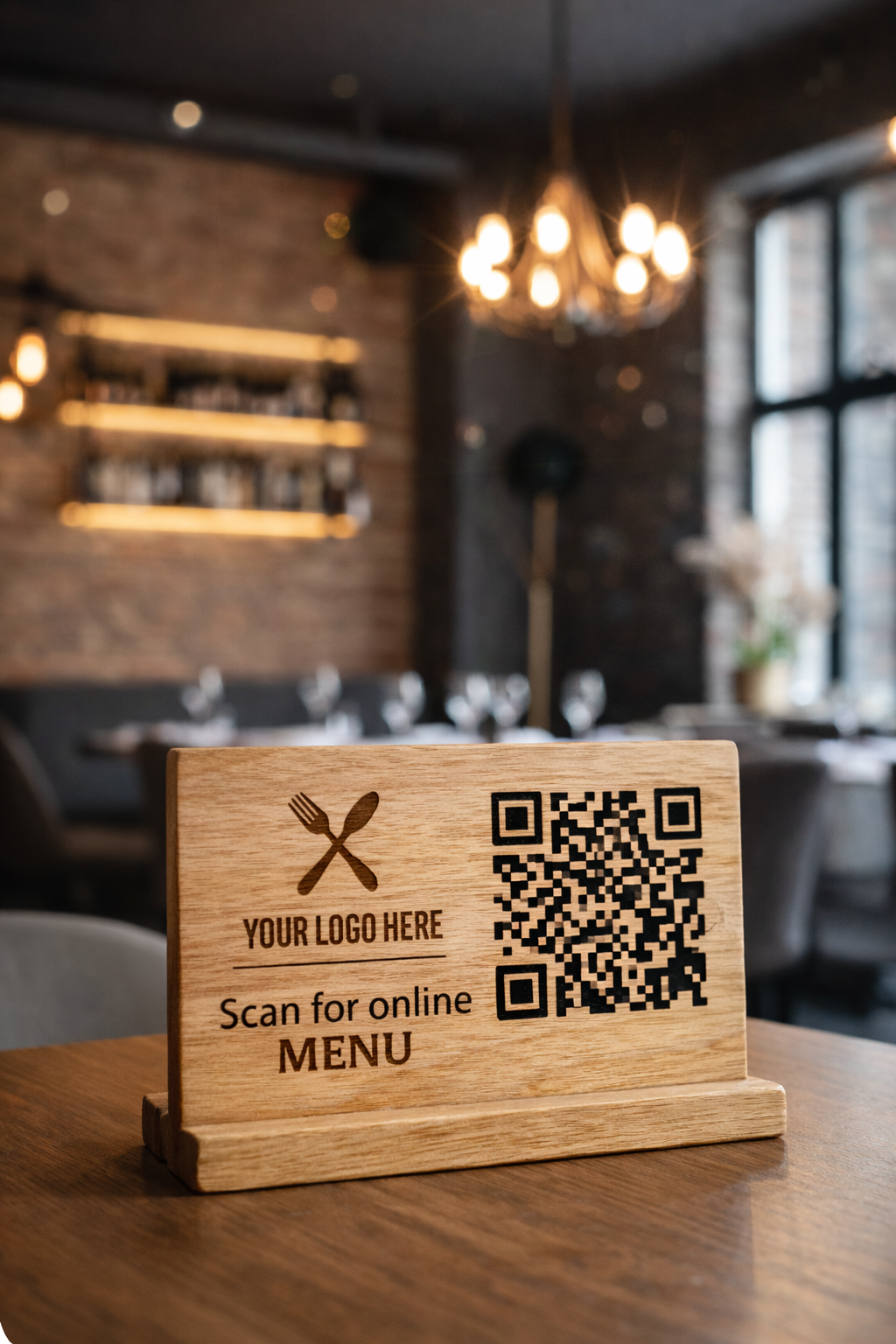 Drveni QR stalak